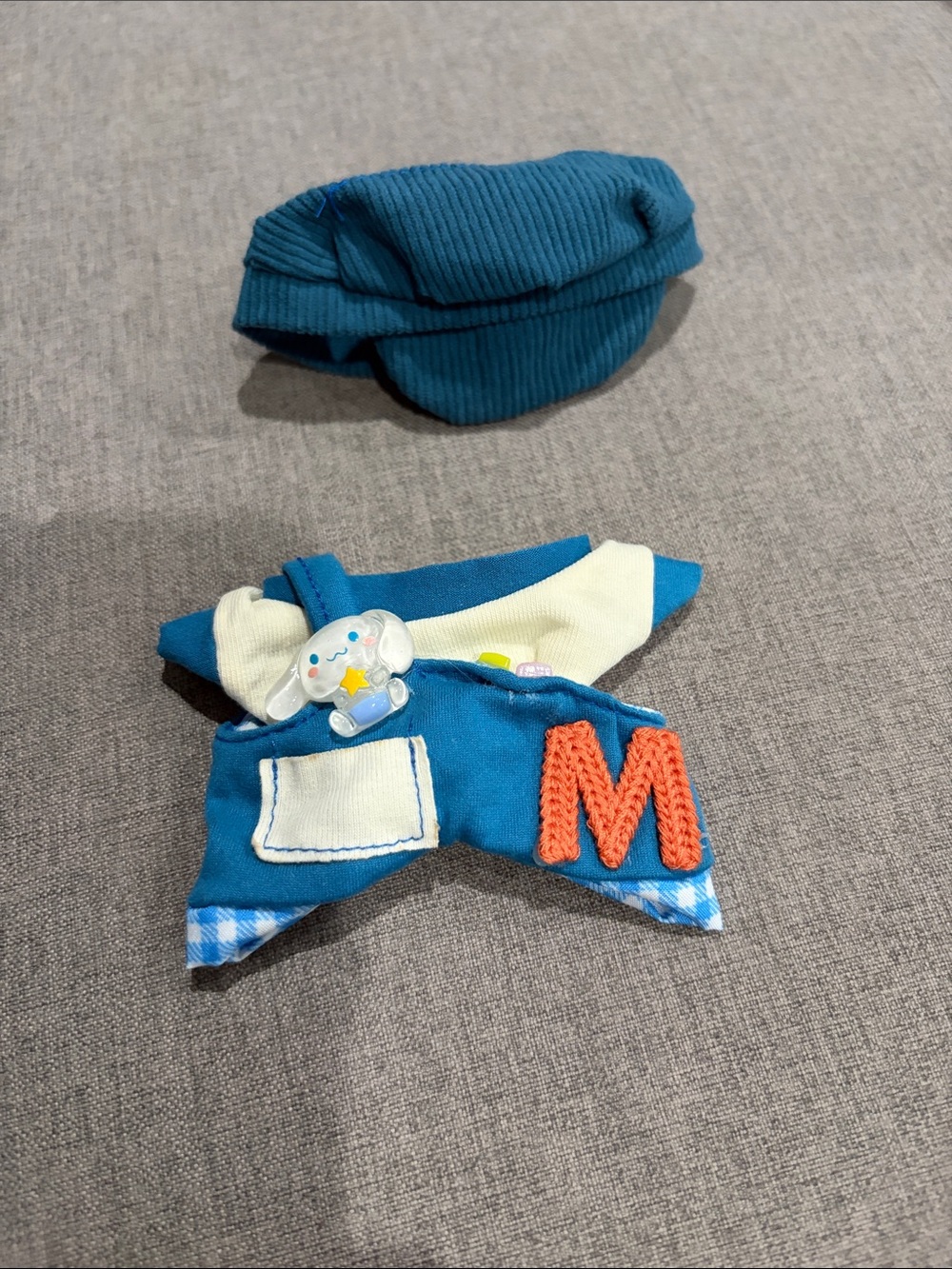 Labubu or Small Doll Blue Hat and Outfit Set